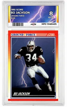 1990 SCORE GROUND FORCE #330 BO JACKSON MPE 8 NM/MT — graded card up for auction
