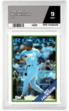 1988 TOPPS #750 BO JACKSON MPE 9 MINT — graded card up for auction