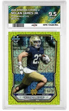2026 BOWMAN CHROME U Yellow Mojo /275 #BCP-115 NOLAN JAMES JR. MPE 9.5 MINT+ — graded card up for auction