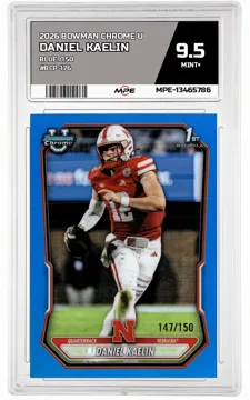 2026 BOWMAN CHROME U Blue /150 #BCP-176 DANIEL KAELIN MPE 9.5 MINT+ — graded card up for auction