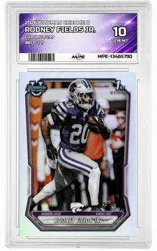 2026 BOWMAN CHROME U CHROME /499 #BCP-121 RODNEY FIELDS JR. MPE 10 GEM/MT — graded card up for auction