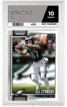2026 TOPPS RC #339 ELI STOWERS MPE 10 GEM/MT — graded card up for auction