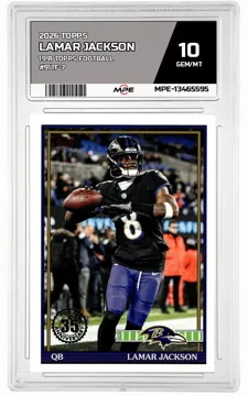 2026 TOPPS 1991 Topps Football #91TF-7 LAMAR JACKSON MPE 10 GEM/MT — graded card up for auction