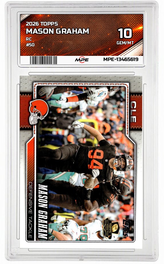 2026 TOPPS RC #50 MASON GRAHAM MPE 10 GEM/MT — graded card auctioned from the MPE vault