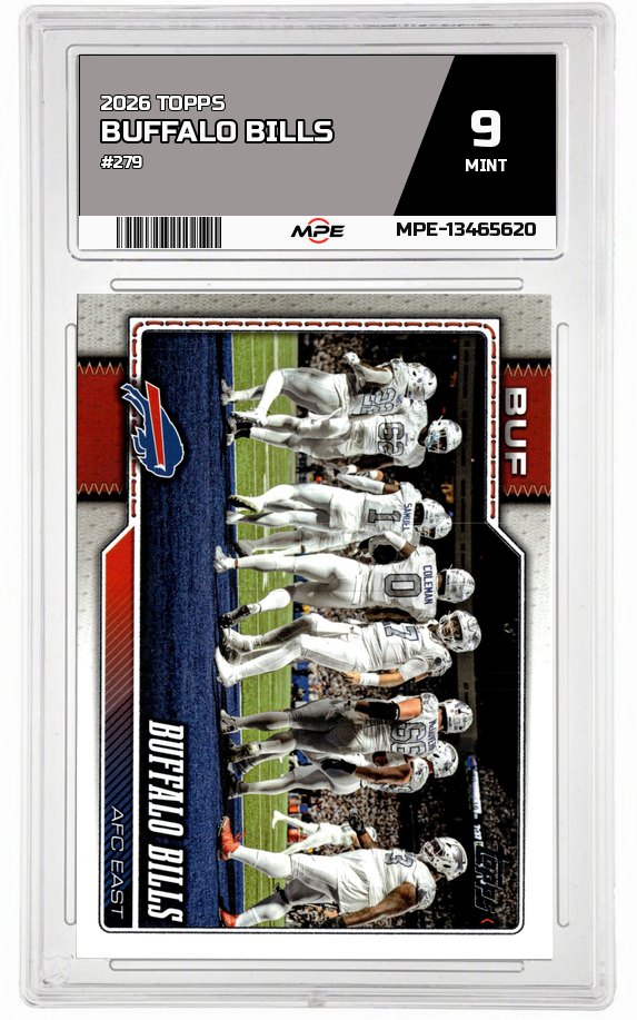 2026 TOPPS #279 BUFFALO BILLS MPE 9 MINT — graded card auctioned from the MPE vault