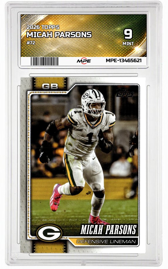 2026 TOPPS #72 MICAH PARSONS MPE 9 MINT — graded card auctioned from the MPE vault