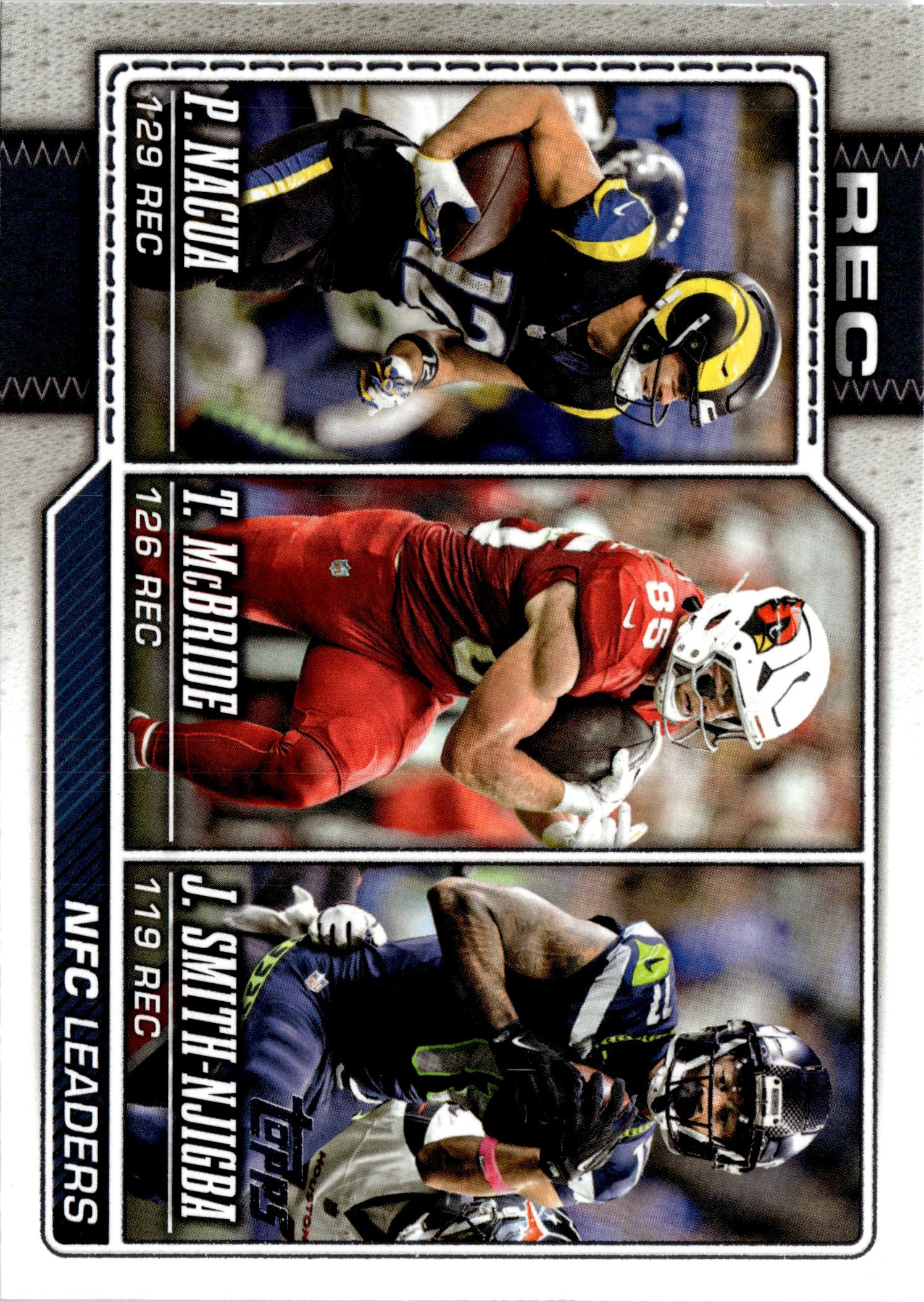 2026 Topps Nfc Receiving Leaders McBride Nacua Smith-Njigba graded slab