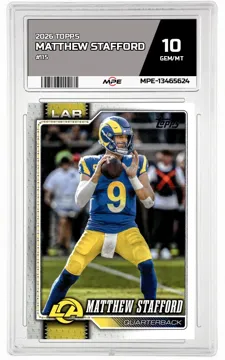 2026 TOPPS #115 MATTHEW STAFFORD MPE 10 GEM/MT — graded card up for auction