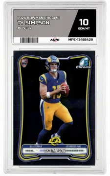2026 BOWMAN CHROME #BCV-102 TY SIMPSON MPE 10 GEM/MT — graded card up for auction