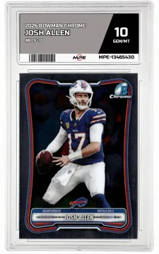 2026 BOWMAN CHROME #BCV-10 JOSH ALLEN MPE 10 GEM/MT — graded card up for auction