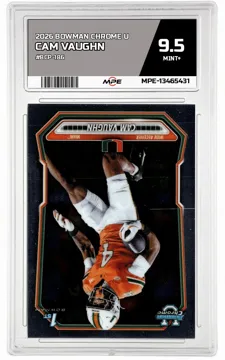2026 BOWMAN CHROME U #BCP-186 CAM VAUGHN MPE 9.5 MINT+ — graded card up for auction