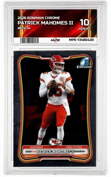 2026 BOWMAN CHROME #BCV-54 PATRICK MAHOMES II MPE 10 GEM/MT — graded card up for auction