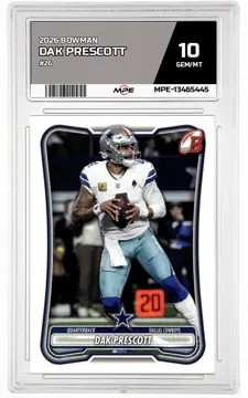 2026 BOWMAN #26 DAK PRESCOTT MPE 10 GEM/MT — graded card up for auction