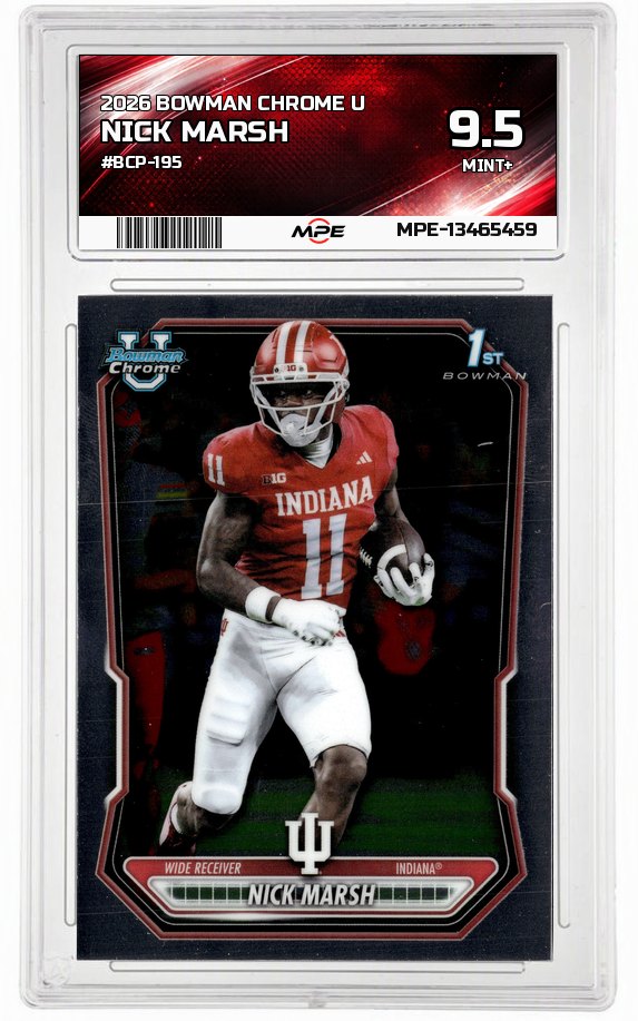 2026 BOWMAN CHROME U #BCP-195 NICK MARSH MPE 9.5 MINT+ — graded card auctioned from the MPE vault