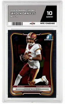 2026 BOWMAN CHROME #BCV-99 JAYDEN DANIELS MPE 10 GEM/MT — graded card up for auction