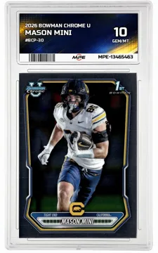 2026 BOWMAN CHROME U #BCP-30 MASON MINI MPE 10 GEM/MT — graded card up for auction