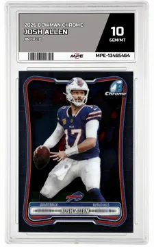 2026 BOWMAN CHROME #BCV-10 JOSH ALLEN MPE 10 GEM/MT — graded card up for auction