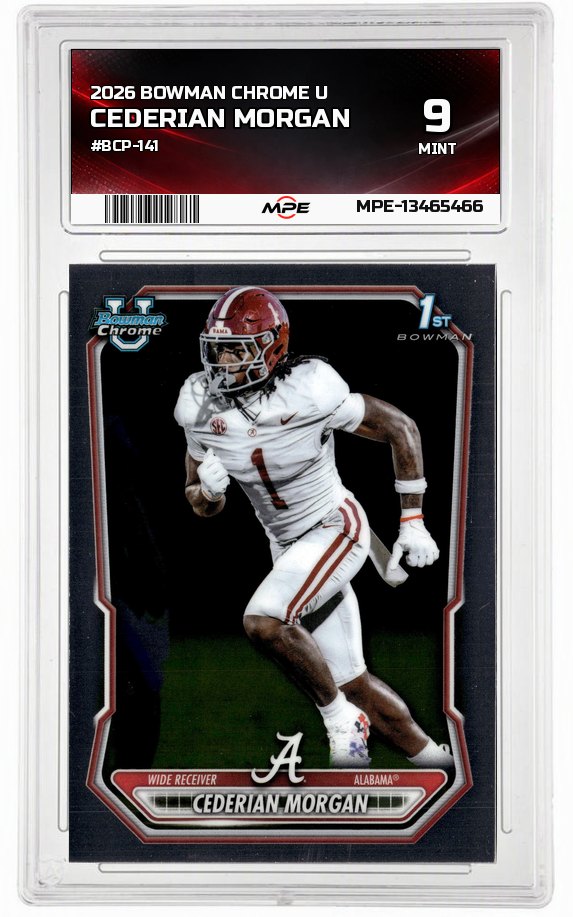 2026 BOWMAN CHROME U #BCP-141 CEDERIAN MORGAN MPE 9 MINT — graded card auctioned from the MPE vault