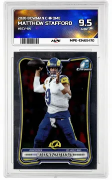 2026 BOWMAN CHROME #BCV-64 MATTHEW STAFFORD MPE 9.5 MINT+ — graded card up for auction