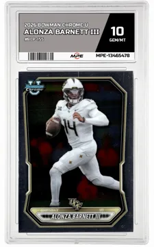 2026 BOWMAN CHROME U #BCP-155 ALONZA BARNETT III MPE 10 GEM/MT — graded card up for auction
