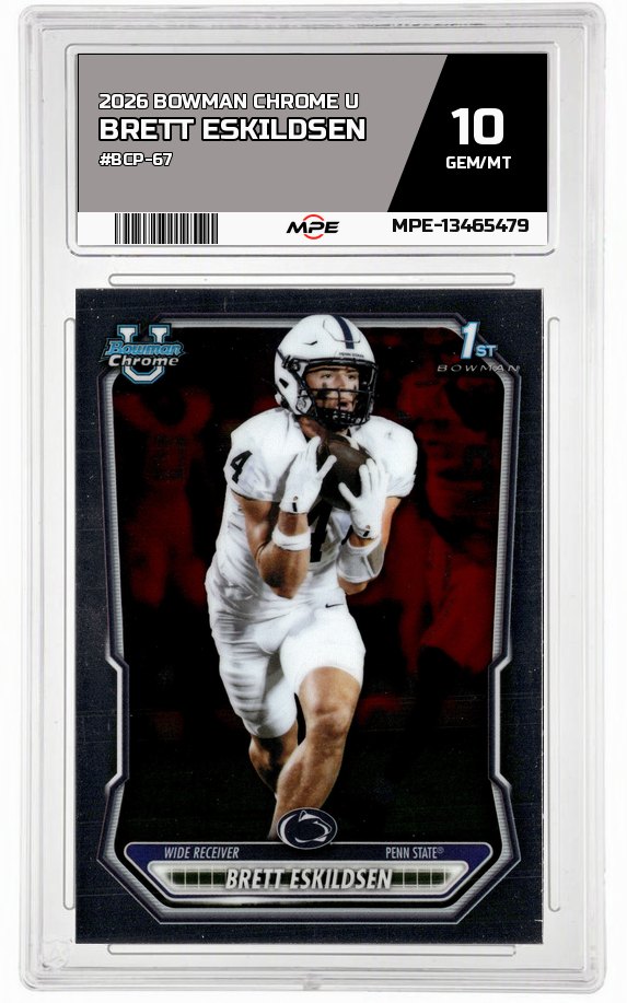 2026 BOWMAN CHROME U #BCP-67 BRETT ESKILDSEN MPE 10 GEM/MT — graded card auctioned from the MPE vault