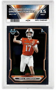 2026 BOWMAN CHROME U #BCP-198 DREW MESTEMAKER MPE 9.5 MINT+ — graded card up for auction