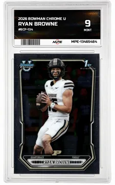2026 BOWMAN CHROME U #BCP-134 RYAN BROWNE MPE 9 MINT — graded card up for auction
