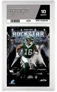 2026 BOWMAN CHROME ROCKSTAR ROOKIES #RR-16 KENYON SADIQ MPE 10 GEM/MT — graded card up for auction