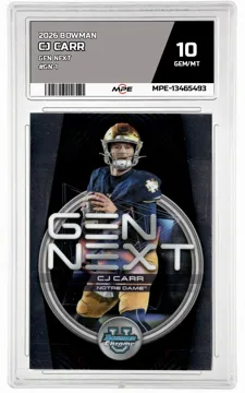 2026 BOWMAN GEN NEXT #GN-1 CJ CARR MPE 10 GEM/MT — graded card up for auction