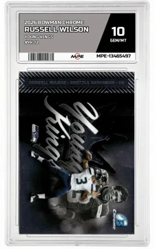 2026 BOWMAN CHROME YOUNG KINGS #YK-12 RUSSELL WILSON MPE 10 GEM/MT — graded card up for auction