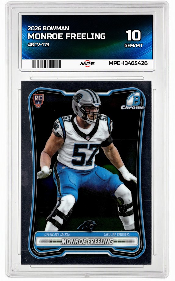2026 BOWMAN #BCV-173 MONROE FREELING MPE 10 GEM/MT — graded card auctioned from the MPE vault