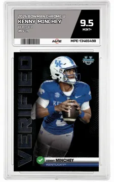 2026 BOWMAN CHROME U VERIFIED #BV-19 KENNY MINCHEY MPE 9.5 MINT+ — graded card up for auction