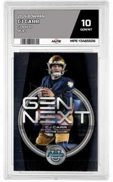 2026 BOWMAN GEN NEXT #GN-1 CJ CARR MPE 10 GEM/MT — graded card up for auction