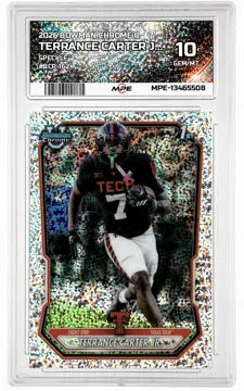 2026 BOWMAN CHROME U Speckle #BCP-162 TERRANCE CARTER JR. MPE 10 GEM/MT — graded card up for auction