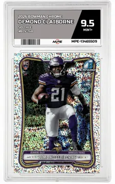2026 BOWMAN CHROME SPECKLE #BCV-148 DEMOND CLAIBORNE MPE 9.5 MINT+ — graded card up for auction