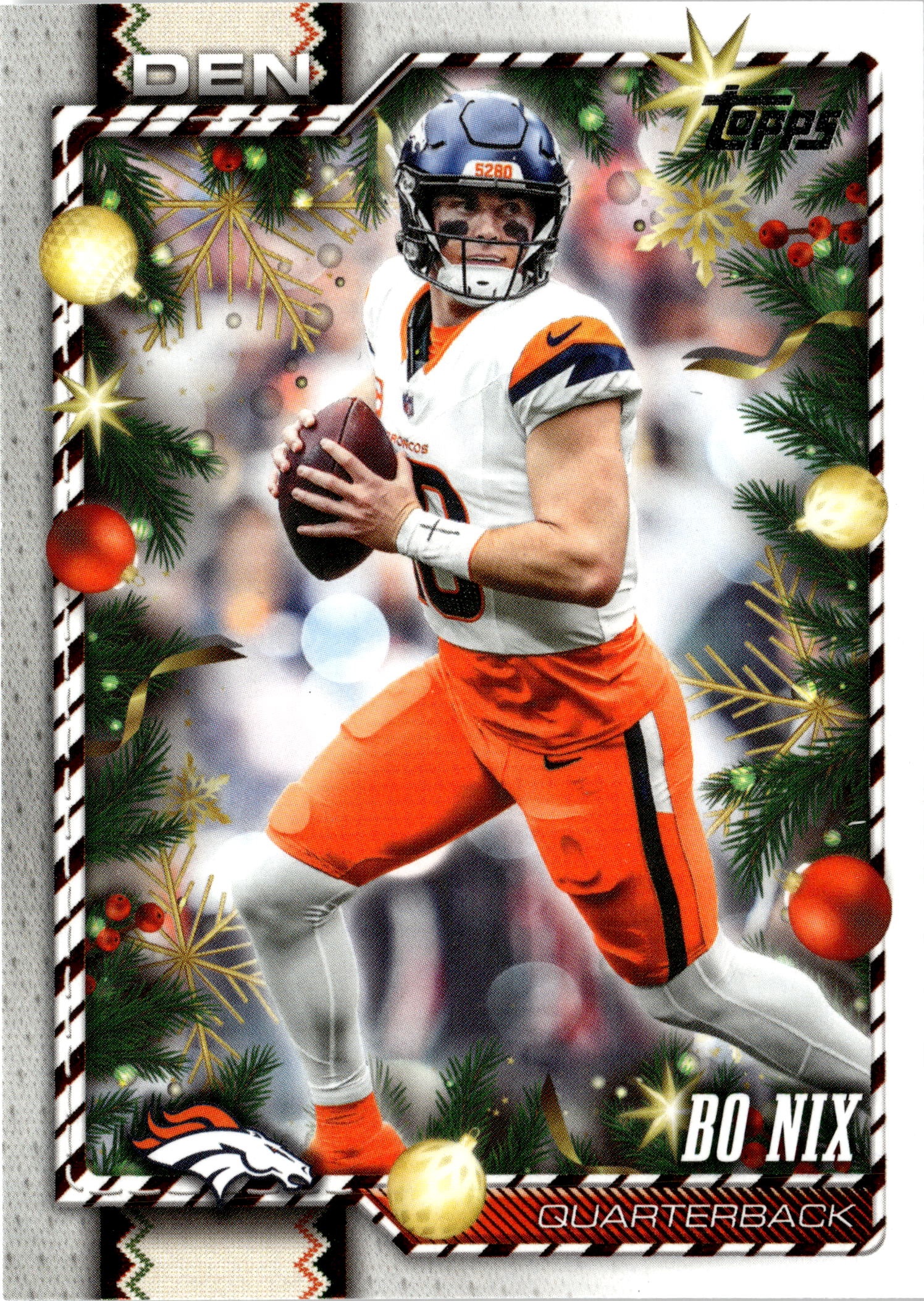 2026 Topps Holiday Bo Nix graded slab