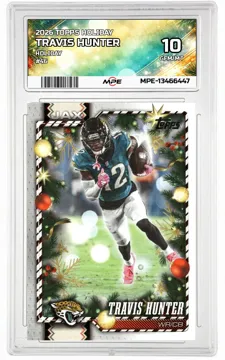 2026 TOPPS HOLIDAY HOLIDAY #46 TRAVIS HUNTER MPE 10 GEM/MT — graded card up for auction