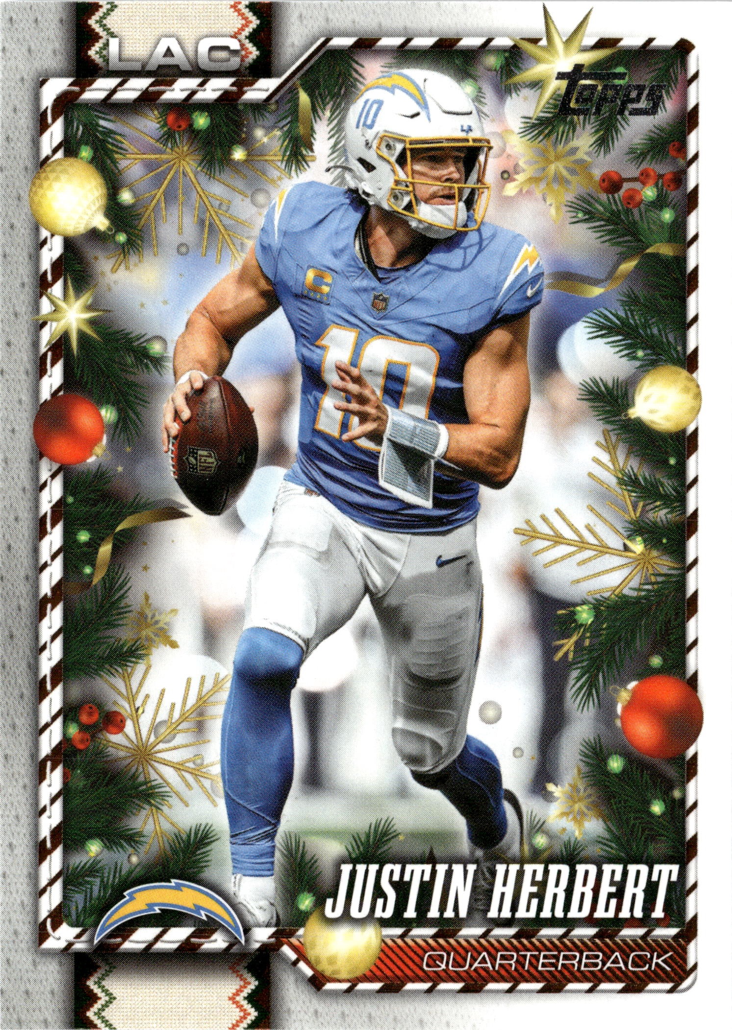 2026 Topps Holiday Justin Herbert graded slab