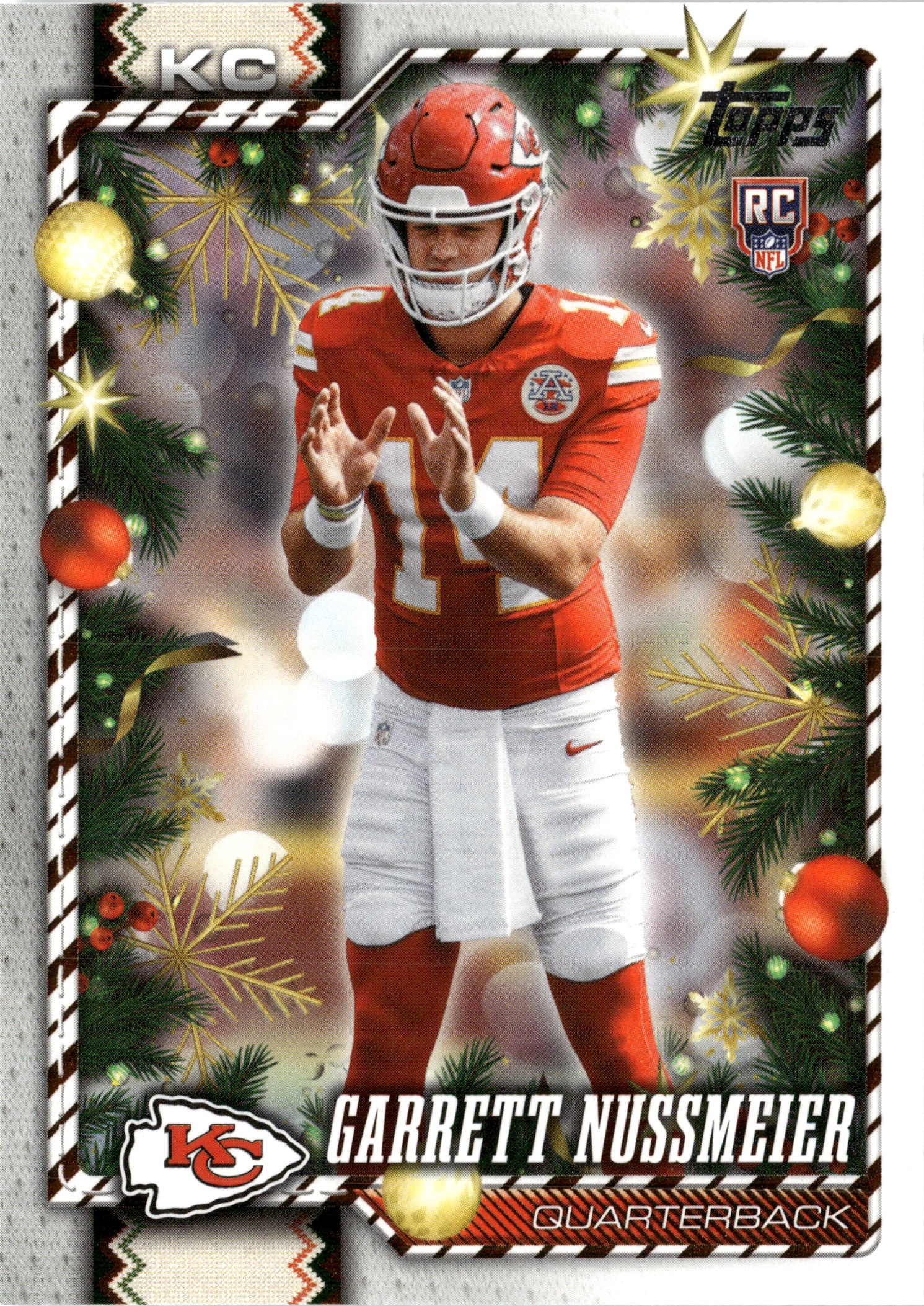 2026 Topps Holiday Garrett Nussmeier graded slab