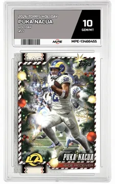 2026 TOPPS HOLIDAY HOLIDAY #55 PUKA NACUA MPE 10 GEM/MT — graded card up for auction