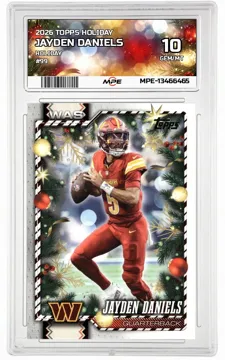 2026 TOPPS HOLIDAY HOLIDAY #99 JAYDEN DANIELS MPE 10 GEM/MT — graded card up for auction
