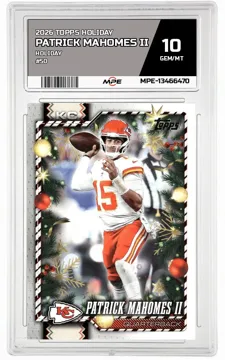 2026 TOPPS HOLIDAY HOLIDAY #50 PATRICK MAHOMES II MPE 10 GEM/MT — graded card up for auction