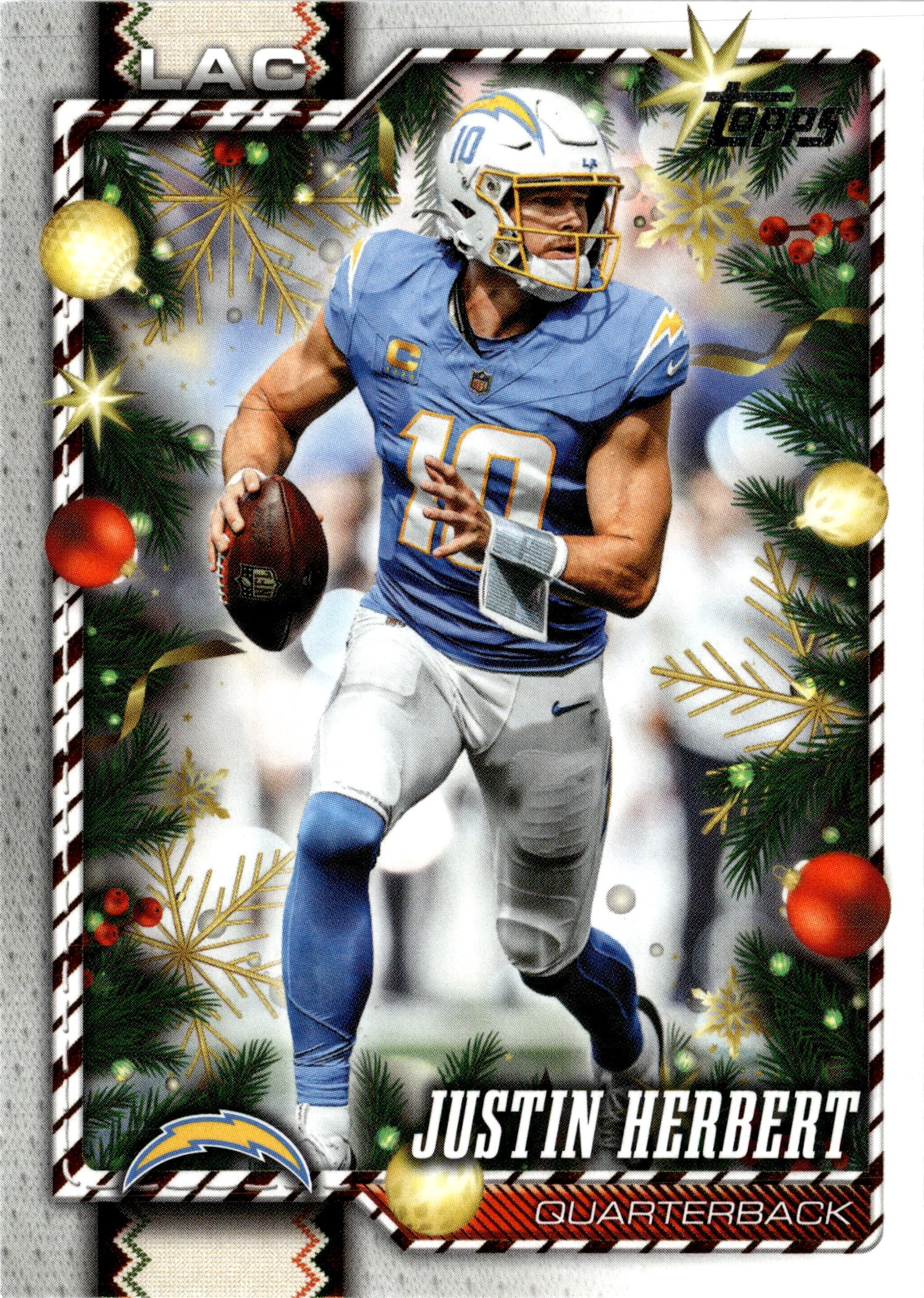 2026 Topps Holiday Justin Herbert graded slab
