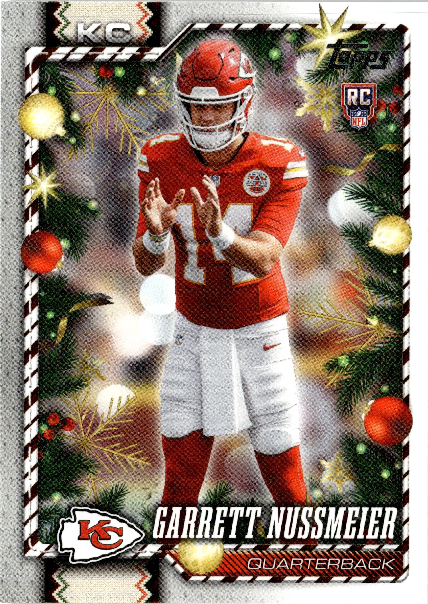 2026 Topps Holiday Garrett Nussmeier graded slab