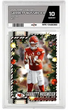 2026 TOPPS HOLIDAY HOLIDAY #153 GARRETT NUSSMEIER MPE 10 GEM/MT — graded card up for auction