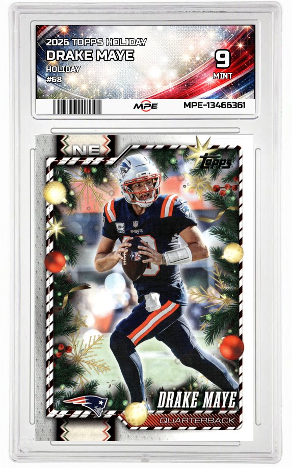 2026 TOPPS HOLIDAY HOLIDAY #68 DRAKE MAYE MPE 9 MINT — graded card auctioned from the MPE vault