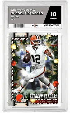 2026 TOPPS HOLIDAY HOLIDAY #20 SHEDEUR SANDERS MPE 10 GEM/MT — graded card up for auction