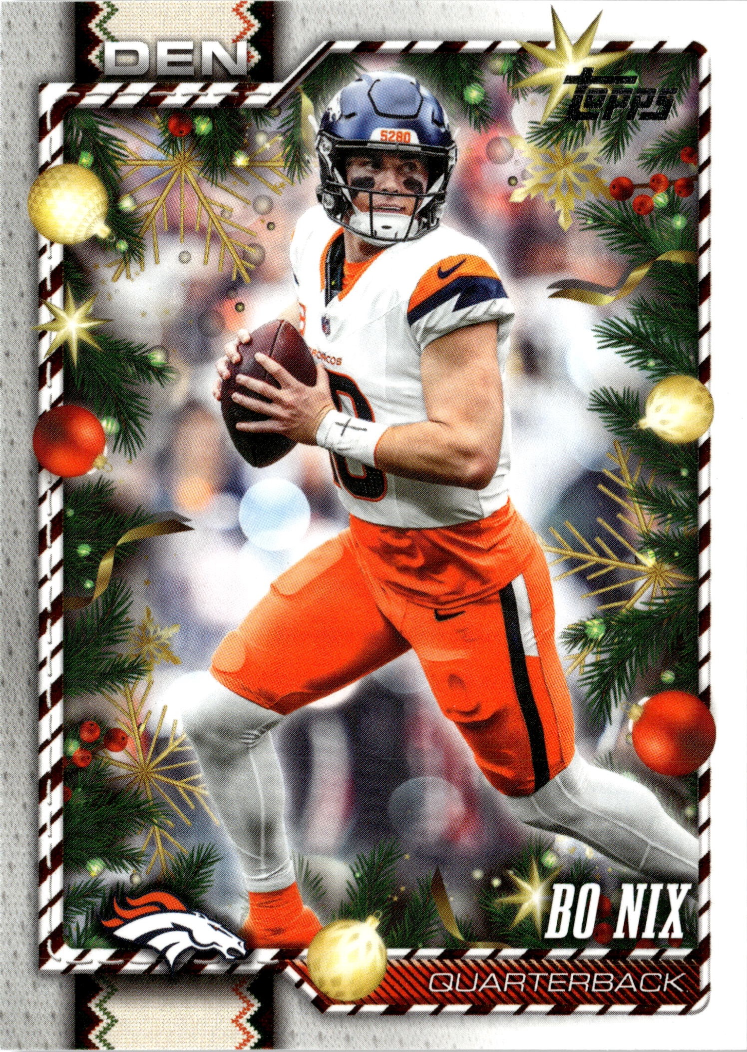 2026 Topps Holiday Bo Nix graded slab