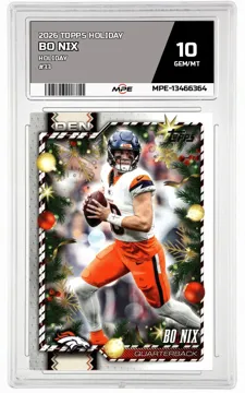 2026 TOPPS HOLIDAY HOLIDAY #33 BO NIX MPE 10 GEM/MT — graded card up for auction