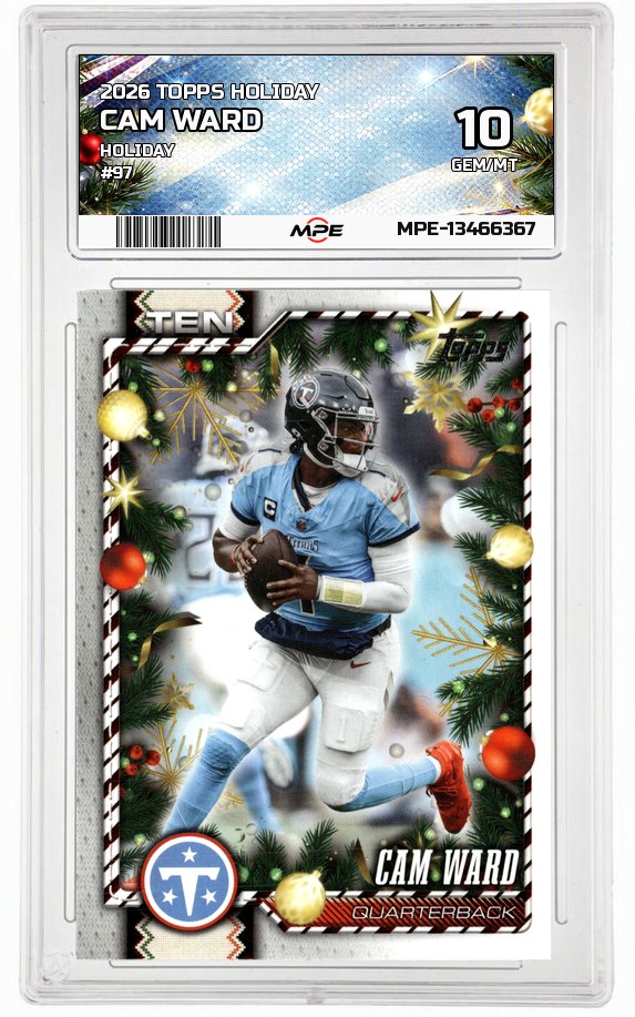 2026 TOPPS HOLIDAY HOLIDAY #97 CAM WARD MPE 10 GEM/MT — graded card auctioned from the MPE vault